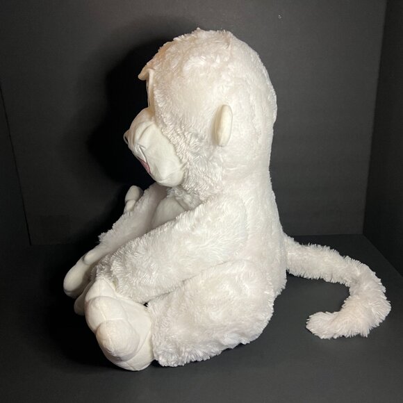 Nanco Hangable Large White Gorilla Plush Stuffed Animal Toy w/ Velcro Hands 17" - Picture 5 of 7